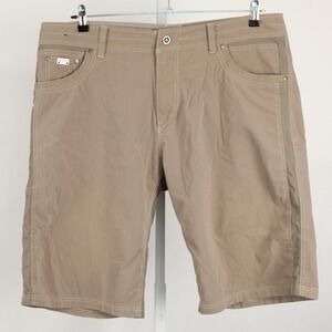 Kuhl Radikl Shorts Mens 40 Khaki Hiking Outdoor Stretch Cotton Nylon Blend 5068L